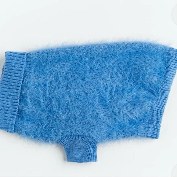 Blue fuzzy dog sweater H&M - Picture 3 of 4